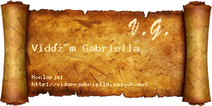 Vidám Gabriella névjegykártya